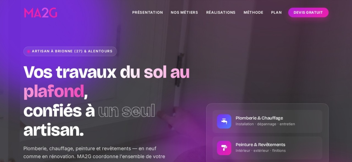 Aperçu du site MA2G