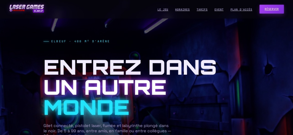 Aperçu du site Laser Games Elbeuf