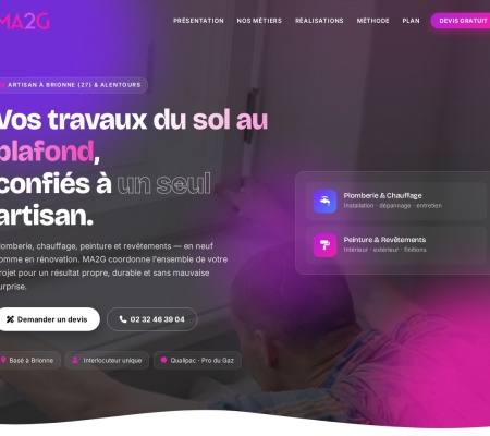 Aperçu du site MA2G